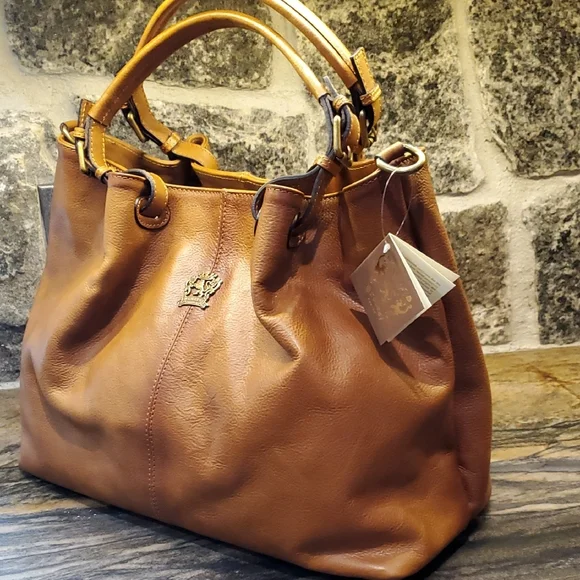 Pratesi Firenze,Elegant Brown Leather Shoulder Bag - Picture 17 of 17